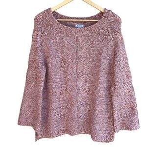 Susina Pink Tan Chunky Pullover Sweater NEW